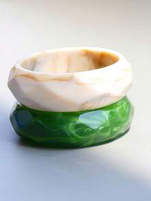 Bộ 3 vòng tay nhuộm màu kiểu Bohemian, vòng tay xếp lớp tối giản thanh lịch, phù hợp để đeo hàng ngày và đi nghỉ mát. - Nhiều màu - Xem 6