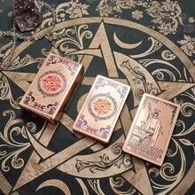 Bộ bài Tarot PET chương Hoa Đỏ Cổ Điển - Trọn bộ 78 lá bài Tarot đen vàng dành cho người mới bắt đầu - Bài Tarot đa chế độ, bài Tarot cơ bản và ý nghĩa của chúng - Bài Tarot chuyên nghiệp, 4.7in*2.8in (12cm*7cm), Vận mệnh, Bói toán, Bài tiên tri, Giáng sinh, Halloween, Lễ Tạ ơn, Quà tặng, Xem bói, Vận mệnh tương lai, Lời tiên tri, Bài Tarot quà tặng (Kèm hướng dẫn sử dụng bài Tarot bằng tiếng Anh) - Nhiều màu - Xem 2