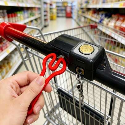 Bộ 50 móc khóa thẻ xe đẩy mua sắm, dụng cụ mở khóa xe đẩy siêu thị, thẻ xe đẩy, chất liệu nhựa 3D, thích hợp để mở khóa và giải phóng xe đẩy siêu thị, nhỏ gọn và có thể tái sử dụng, phụ kiện siêu thị, cấu trúc nhỏ gọn và chắc chắn.