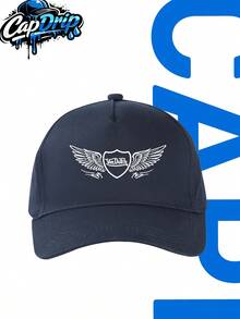 White 1pc Unisex Von-Dutchs Print Baseball Cap, Hat, Curved Brim, Dad Cap.Suitable Daily Use And Outdoor Activities.Outdoor Adjustable Cap.Spring-Summer Travel, Tourism, Beach Vacation Hat. - Xanh hải quân 3 - Xem 8