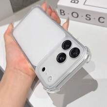Funda suave mate de color caramelo translúcido a prueba de golpes con protección de lente de silicona TPU para iPhone 17 Pro Max 17 16 15 14 13 12 Pro Max - Blanco - Ver 11