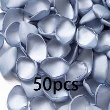 50/100/300/500/1000pcs Artificial Silk Rose Petals; Wedding Flower Petals; Fake Rose Artificial Flower Petals; Proposal Basket; Wedding Aisle; Bride Party; Romantic Couple Dining Table Decor - Haze Blue Petals - View 7