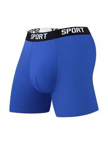 3pcs/paquete Calzoncillos deportivos de unicolor aleatorio para hombres - Multicolor - Ver 2