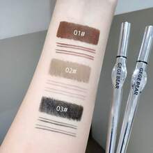 Waterproof & Sweat-Resistant Dual-Ended Eyebrow Pencil, Smudge-Proof Formula, Creates Natural & Full Eyebrows, Buildable Coverage, Precise & Easy Application, Smooth Texture, Suitable For Light Brown To Dark Brown Hair, Daily Wear, Special Occasions & Gift - Multicolor - View 9