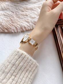Orologio da polso analogico al quarzo da donna di marca di lusso, stile fantasy elegante per feste, orologio da signora, regalo di Natale e San Valentino, nuovo arrivo - Rosa - Visualizzare 5