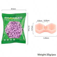 MyAoKuE-Up 200个/包：睫毛胶杯、纹身颜料杯、双孔胶水延时杯、人造睫毛粘贴工具、纹身粘合剂颜料杯、睫毛嫁接用品 - 彩色 - 查看 6