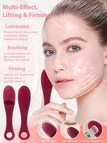 Bộ trang điểm chuyên nghiệp 42 món đa năng bao gồm cọ trang điểm nền, má hồng, phấn mắt, bông mút trang điểm, băng đô, băng đeo cổ tay, dụng cụ vệ sinh cọ, cọ rửa mũi, dụng cụ chăm sóc da mặt bằng silicon, bộ quà tặng làm đẹp du lịch hoàn chỉnh dành cho phụ nữ. - Màu Đỏ Sâu - Xem 11