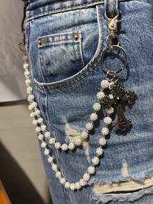 Dây đeo chéo quần, Dây đeo eo đính đá với mặt dây chuyền móc càng cua, Dây đeo ví, Dây đeo cổ điển, Dây đeo hai lớp, Phong cách Hip-Hop Punk, Dây đeo quần jeans, Dây đeo túi, Móc khóa nữ, Nhiều chi tiết - Nhiều màu - Xem 1