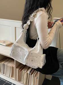 Túi đeo chéo hình chó Boston Terrier dành cho sinh viên năm 2026, dung tích nhỏ, kiểu Hàn Quốc, dễ thương và ngọt ngào. - Nhiều màu - Xem 5