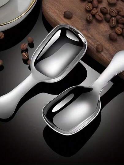 1 pieza/2 piezas/3 piezas/5 piezas Cucharas premium de acero inoxidable, cucharitas de té de mango corto y grueso, cucharas para café, cucharas para hojas de té, cucharas para sandía, cucharas para sopa, con un acabado espejo exquisito