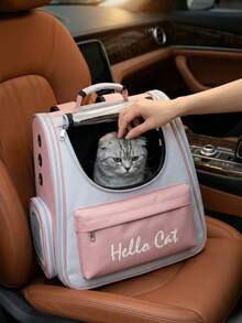 Premium Comfort Cat Carrier Backpack Wide View Large Window Design Duty Functional Travel Outdoor Traveled Walkin Shoulders Backpacks Travel Season - Multicolor - View 7