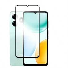 3-In-1 Honor X5C/X5C Plus Faux Magnetic Protective Case With Tempered Glass Screen Protector + Lens Protector | Full Protection Anti-Collision Frame | Scratch-Resistant Hard Back Cover | Durable Shock-Proof Phone Protective Case - Orange - View 6