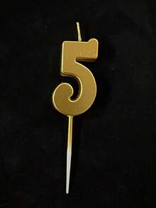 1 pezzo Candele numerate da 0 a 9 in oro carino, adatte per decorare torte di compleanno, celebrazioni di anniversari, ricordi di compleanni e altri eventi festivi - oro - Visualizzare 14