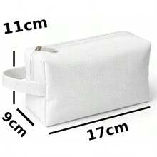 Kit 5 Plain Toiletry Bags Without Print To Personalize Gift - White - View 5