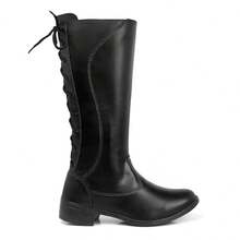ELEGANCE WOMEN'S HIGH-KNEE BOOT – SOPHISTICATION AND TIMELESS STYLE. Elegant Casual Business Clothing Casual Microfiber Leather Party Office Outdoor Holiday Vacation - 黑色 - 查看 4