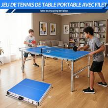 HLC Table Tennis Table - Blue - View 3