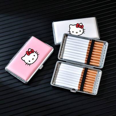 SANRIO Einzelpackung Zigarettenaufbewahrungsbox, Zigarettenetui mit Schnappverschluss, stoßfest und feuchtigkeitsgeschützt tragbare Zigarettenbox - Zigarettenetui für Damen