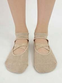 1/8 đôi tất tập Yoga/Pilates chống trượt, thoáng khí, thấm hút mồ hôi (Chỉ có tất, không kèm ván tập) - Nhiều màu - Xem 12