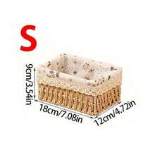 3pcs (S+M+L) Covered And Uncovered 2 Styles, 1pc Bohemian Woven Desktop Storage Basket, Suitable For Keys And Small Items, Coffee Table Storage Basket Set, Can Store Cosmetics, Keys, Snacks, Living Room, Foyer, Home, Woven Box, Decorative Storage Basket, Holiday Decor Gift Storage, Reusable Storage Rack Basket, Suitable For Stationery, Wardrobe, Toys, Cosmetics Storage, Desktop Organizer Basket, Ideal Gift Basket - Butterfly - View 14