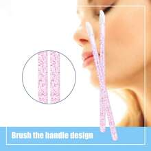 50/100/200支装一次性水晶唇刷化妆唇刷口红唇彩刷眼影刷涂抹工具化妆美容工具套装 - 玫紅色 - 查看 3