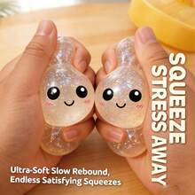 Glitter Dumpling Squishy, 2026 New Dumpling Squishy Mystery Box - 10 Colors Random Mystery Gift Box, More Surprises (Glitter Blue) - 1PC-red - View 4