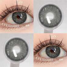 EYESHARE 1副全新美妆专用柔软彩色隐形眼镜，年抛型，14.2毫米 - 琉森黑 - 查看 3