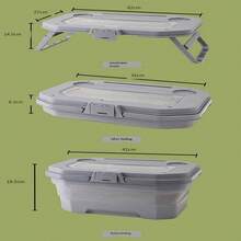 ZHGEE Foldable, Suitable For Outdoor Travel, Convenient To Carry, With Lid, Can Store Snacks, Fruits, Large Capacity Storage Basket, With Handle - Multicolor - View 2