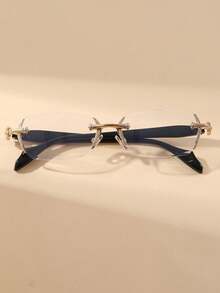 Women's European And American New Arrival High-End Metallic Transparent Glasses, Suitable For Daily Life, Outfits, And Social Gatherings - Multicolor - View 2
