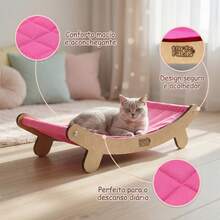 Luxury Cat Bed - Comfortable, Durable, And Warm, Made Of MDF - 粉紅色床 - 查看 5
