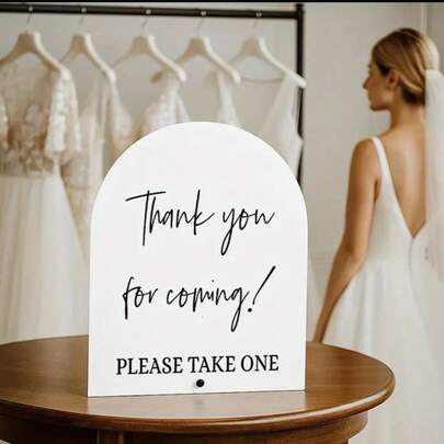 Wedding Table Sign, Thank You For Coming, Acrylic Sign With Stand, Minimalist Wedding Favor, Bridal Shower, Wedding Reception, Event Party Favor Supplies