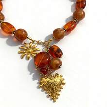 1PC New Vintage Style Exaggerated Women's Pendant Necklace - hổ phách - Xem 5