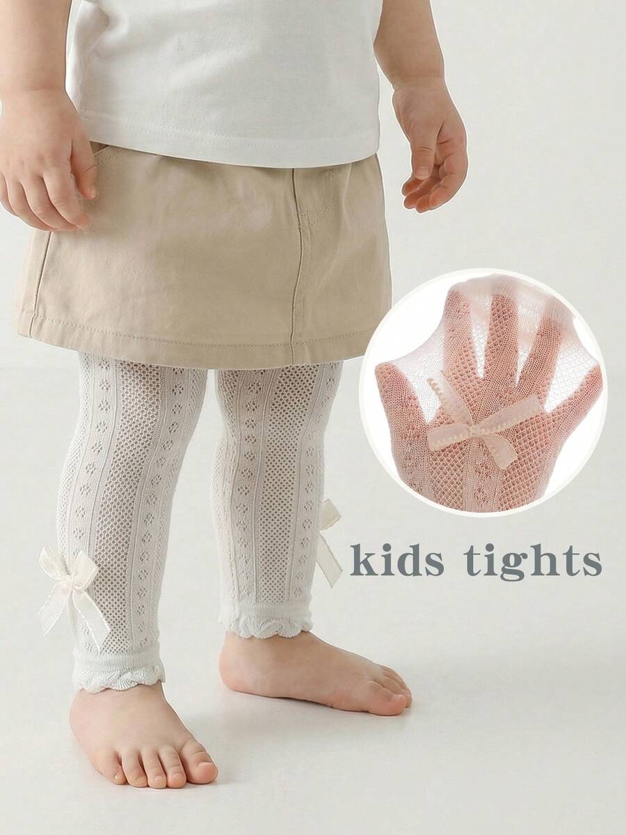 1 Stück Baby Mädchen Sommer Netzstrumpfhose - Weich, Kinder Baby Mädchen einfarbige Strumpfhose - Dehnbar und Weich, ideal für Frühlings-/Herbstoutfits - Verschiedenfarbig - Übersicht 1