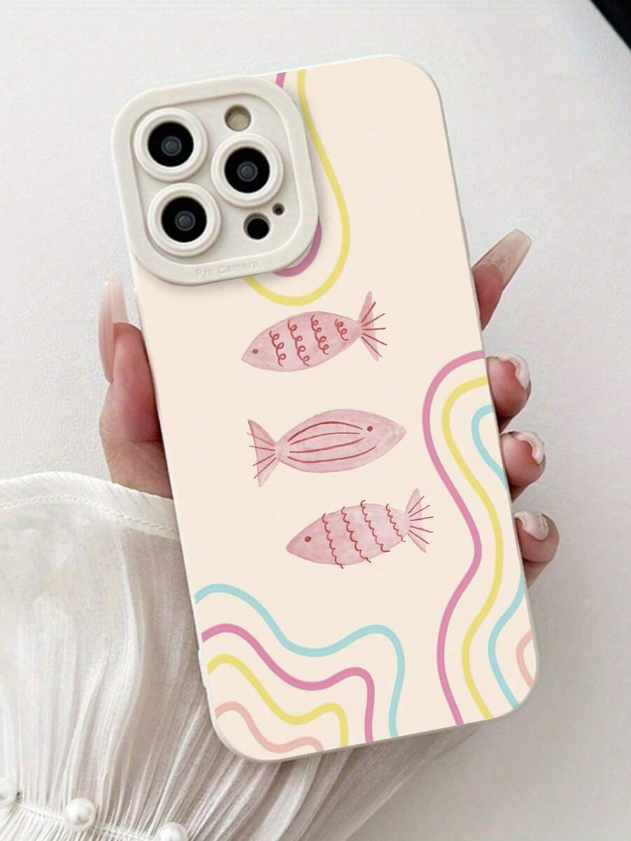1 pezzo Custodia per telefono spessa e antiurto con motivo animale/pesce dipinto e design cavo, compatibile con iPhone 17pro/17Air/17/17promax16/11/16pro/16plus/16promax/16e/15Promax/13/14/12/XS/XR/7G/8P, Galaxy S26/S26PLUS/S26 Ultra S25/S25PLUS/S25 Ultra/A16/A36/A26/A56/A50/A12/A32/A52/A72/A51/A21S/A13/A14/S24/S24PLUS/S24Ultra, S22/A52/A53/A54/A55 S23, 11/12Pro/12/12X/13Pro/14Pro/15Pro 10/9/Note9/12c/Note11pro/Note8Pro