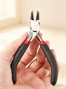 Bộ 6 kìm làm trang sức - Bộ dụng cụ làm trang sức, bao gồm kìm mũi nhọn, kìm cắt chéo, kìm mũi tròn, 2 nhíp và 1 dụng cụ mở vòng, thích hợp cho việc xâu hạt vòng tay và làm trang sức thủ công. - màu đen - Xem 13