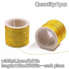 1 cuộn dây vàng và bạc, chỉ xâu hạt thủ công tự làm vòng tay, vật liệu phụ kiện thủ công. - Tổng hợp dòng sản phẩm - Xem 18