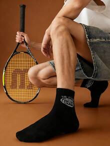 1 đôi tất nam cổ ngắn/tất nam cao đến bắp chân, kiểu dáng phù hợp mọi mùa, phong cách thể thao năng động, mềm mại và thoáng khí, nhẹ và thân thiện với da, thấm hút mồ hôi, độ co giãn cao. - Nhiều màu - Xem 3