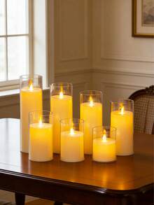 LED Electronic Candle Light, Realistic Wax Candle, Romantic Wedding Proposal Candlelight Decor, Atmosphere Lamp, Suitable For Multiple Occasions - Flat-mouth Ambient Light - View 22