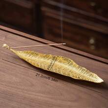 Quemador de incienso en forma de hoja de bodhi dorada - Decoración con fragancia exquisita, diseño horizontal compacto adecuado para uso en interiores del hogar - Inspirado en el estilo tradicional japonés, delicado y compacto, regalo ideal para cumpleaños, graduaciones y otras ocasiones. - multicolor - Ver 39