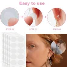 Ear Lobe Support Patches, Perfect For Wearing Heavy Earrings. They Fix The Ear Lobe And Prevent It From Being Stretched Or Deformed. Convenient To Use, Almost Invisible, Suitable For Home, Vanity, Travel, Bedroom And Other Occasions. Perfect For Daily Use Or As A Gift. - Multicolor - View 3