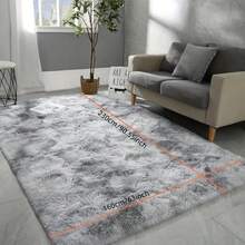 Alfombra de área esponjosa, alfombra efecto tie-dye, alfombra moderna suave y mullida para habitación de niños, adecuada para dormitorio de niños y niñas, dormitorio, decoración del hogar, hermoso regalo para cumpleaños, graduación - Multicolor - Ver 3