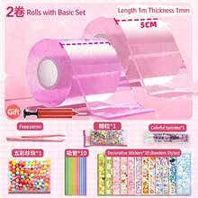 1 Set Kit de Chicle de Burbuja Nano, incluye Brillo, Arcilla, Pegatinas Lindas y Herramientas Accesorias, Kit de Chicle de Burbuja Nano Hecho a Mano para Adolescentes (Colores de Accesorios Aleatorios) - Multicolor - Ver 13