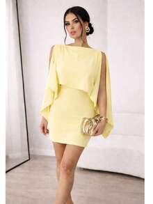 Evening Wedding Party Dress And Blouse Set - 黃色 - 查看 1