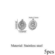 5pcs Stainless Steel 18K Gold Plated Textured Heart Shaped Asymmetrical Pendant, Earrings Necklace DIY Jewelry Making, Suitable For Women - Pendants - View 11