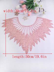 1 chiếc/gói, 20 màu sắc để lựa chọn, Khăn choàng cổ lưới thêu ren đính pha lê, phụ kiện tự làm cho váy nữ, trang trí váy cưới, Chiều dài: 50cm/Chiều rộng: 39cm - 1 cái/gói - Xem 17