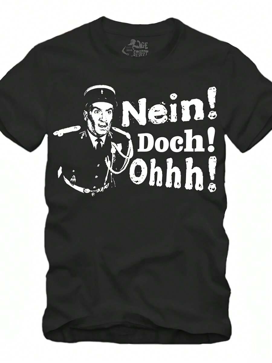Unisex Adult T-ShirtNo Yes Ohhh - Tshirt Featuring Louis De Funes, Balduin, And Fantomas Film - Picture 1 Of 8 For Outdoor Activities, Breathable, Suitable For All Seasons, UnisexSoft Cotton, Casual Daily Wear,Lightweight, Breathable Fabric,Cute , Perfect For Vacation,Blusas Para Mujer,Playeras De Mujer - Black - View 1