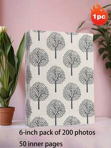 1pc 6 Inch 100-Pocket Linen Fabric Photo Album, Hardcover With Front Display Window, Insert Type Picture Book, Solid Color Multi-Style, For Family Wedding Baby Travel Photos, Memory Storage Album, Ideal For Anniversary Valentine's Day Birthday Gifts - one-size - View 25
