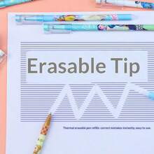 12pcs/Box K-Pop D Emon Hunters Cartoon Erasable Neutral Pens Set, Erasable Thermal Pens Suitable For Students, Back To School Gift, New Semester Stationery - Multicolor - View 6