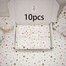 10/30/60 Sheets Colorful Polka Dot Gift Wrapping Paper, 50cm X 35cm - Perfect For Easter, Wedding, Valentine's Day, Holidays, Birthday, Bouquet And Shoe Box Wrapping, Gift Bag Filler And Other Gift Wrapping Accessories - Pinkish-brown Polka Dots - View 13