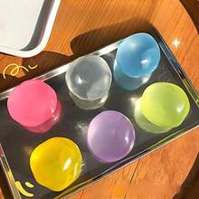 1个粉色水晶大苹果慢回弹减压玩具，超薄柔软皮革高延展性奶油挤压球玩具，超级柔软可爱玩具，柔软蓬松 - 彩色 - 查看 13