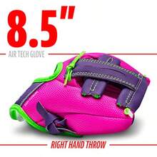 Franklin Sports Air Tech Adapt Series Guantes Teeball de 8.5 Pulgadas: Lanzador para diestros - Rosado/Prpura - Ver 5